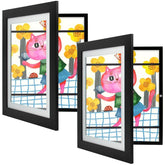 Golden State Art 10x12.5 kids frame front opening for easy swap of newest masterpieces.