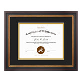 Golden State Art 11x14 frame with black gold double mat for diplomas.