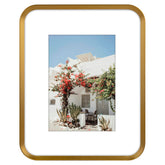 Golden State Art 8x10 bronze gold frame with aluminum build and clear glass.