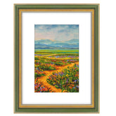 Golden State Art green gold ornate frame with plexiglass front for clear photo display