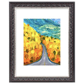 Golden State Art ornate frame front view in black, silver, burgundy enhances wall display for cherished photos