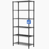 Golpart 6-tier adjustable shelving unit ready for pantry and closet organization.