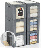GoMaihe clothes storage bin with lid and window keeps garments organized and protected.
