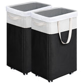 Goodpick hampers with wheels show easy mobility and 75L capacity.