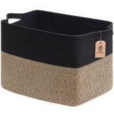 Goodpick woven basket with handles for easy laundry transport and organization.