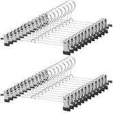 GoodtoU pants hangers with clips close-up showing adjustable grips for diverse garments
