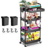 Goovilla rolling cart with top removable drawer for easy cleaning and extra height