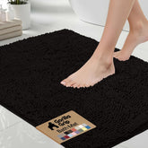 GORILLA GRIP bath rug mat front view with soft chenille texture for warmth
