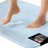 gorilla grip memory foam bath rug with soft velvet top for plush foot comfort