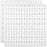 GORILLA GRIP patented square shower mat with powerful suction cups for secure placement.