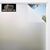 Gorilla Guard two-way privacy film applied to a window, front view.