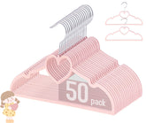 GOSCHE Kids Velvet Hangers front view shows slim, space-saving profile.