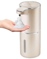 Gotofine automatic foaming soap dispenser front view, touchless hygiene at your sink.