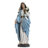 Grace4Joy Blessed Mother Mary statue front view with lilies for serene home prayer corner