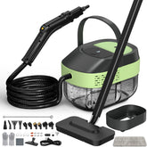 Granarbol 14-in-1 steam mop in full-size mode cleaning tile floors with chemical-free steam