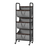 GRANNY SAYS 3-tier laundry sorter front view shows compact organization for small spaces