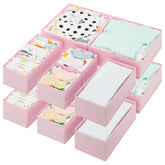 GRANNY SAYS drawer organizer pink bin demonstrates stable base for neat underwear sorting.