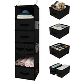 GRANNY SAYS hanging closet organizer top view with six shelves for organized wardrobe storage
