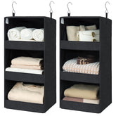 GRANNY SAYS hanging closet shelf three-shelf foldable for organized closets.