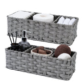 GRANNY SAYS toilet-tray-tank-topper gray basket for bathroom organization.
