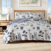Great Bay Home Catalina Coastal Quilt queen spread 90x90, crisp stitching for all-season comfort.