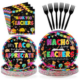 Greencian Nacho Average Teachers plates for festive classroom celebrations.