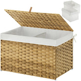 GREENSTELL 105L storage basket with lid keeps blankets neatly stored