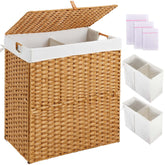 Greenstell laundry hamper with lid for neat, concealed laundry storage.