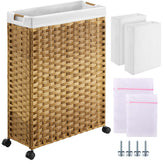 Greenstell laundry hamper with wheels showing 66L capacity for easy transport.