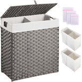 Greenstell laundry hamper with lid shows durable woven look and hides dirty clothes