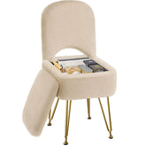 GREENSTELL small vanity stool with storage showing compact design and 10L capacity