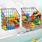 Greentainer bath toy storage 2-pack keeps tub toys organized and accessible.