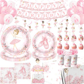 GREHUMOR ballerina plates 7-inch β sturdy disposable dinnerware for quick cleanup.
