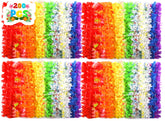 Grestar Hawaiian leis bulk with colorful flowers for vibrant luau party decor
