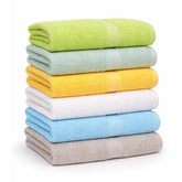 Groko Textiles pastel towel with soft-touch ideal for gentle skin drying.