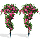 Grooy 2-pack 4ft bougainvillea topiary for outdoors, creates instant curb appeal.