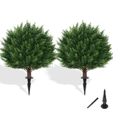 Grooy artificial cypress topiary in a decorative pot for outdoor porch decor