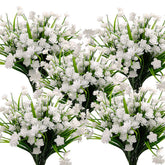 Grunyia 10 Bundles outdoor UV resistant artificial flowers close-up for durable garden decor