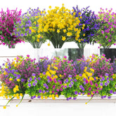 Grunyia outdoor artificial flowers with UV-resistant finish for long-lasting color.