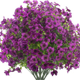 Grunyia artificial daisies bundles for outdoor use add vibrant light-purple color and long-lasting appeal