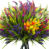 Grunyia artificial lavender bundles with mixed colors for year-round outdoor color.