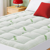 GRUSIGN king-size mattress pad with silky bamboo viscose for cooling comfort