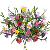 GTIDEA artificial flowers roses-daisies bouquet enhances home decor.