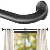 GTJ wrap-around curved rod sits flush to wall, reducing light leaks.