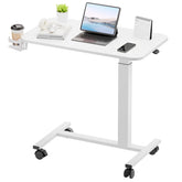 GTPLAYER small standing desk with wheels demonstrates easy height adjustments