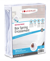 Guardmax Premium Box Spring Cover waterproof zippered queen protection for spills and moisture.