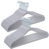 GUFUR plastic coat hangers 50-pack with slim profile for space-saving dorm closets