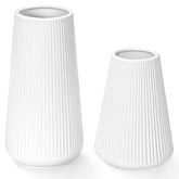GUKJOB white ceramic vase 2pcs on a dining table centerpiece with blooms