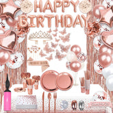 Guudmua rose gold tiara elevating party photos with elegant sparkle.