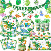 Guzbewu Three Rex banner adds lively, kid-friendly atmosphere to any dinosaur party.